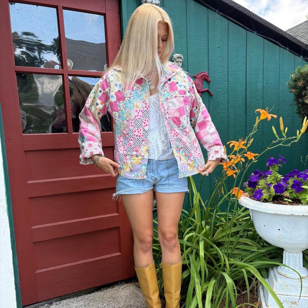 Pink Patchwork Quilt Jacket