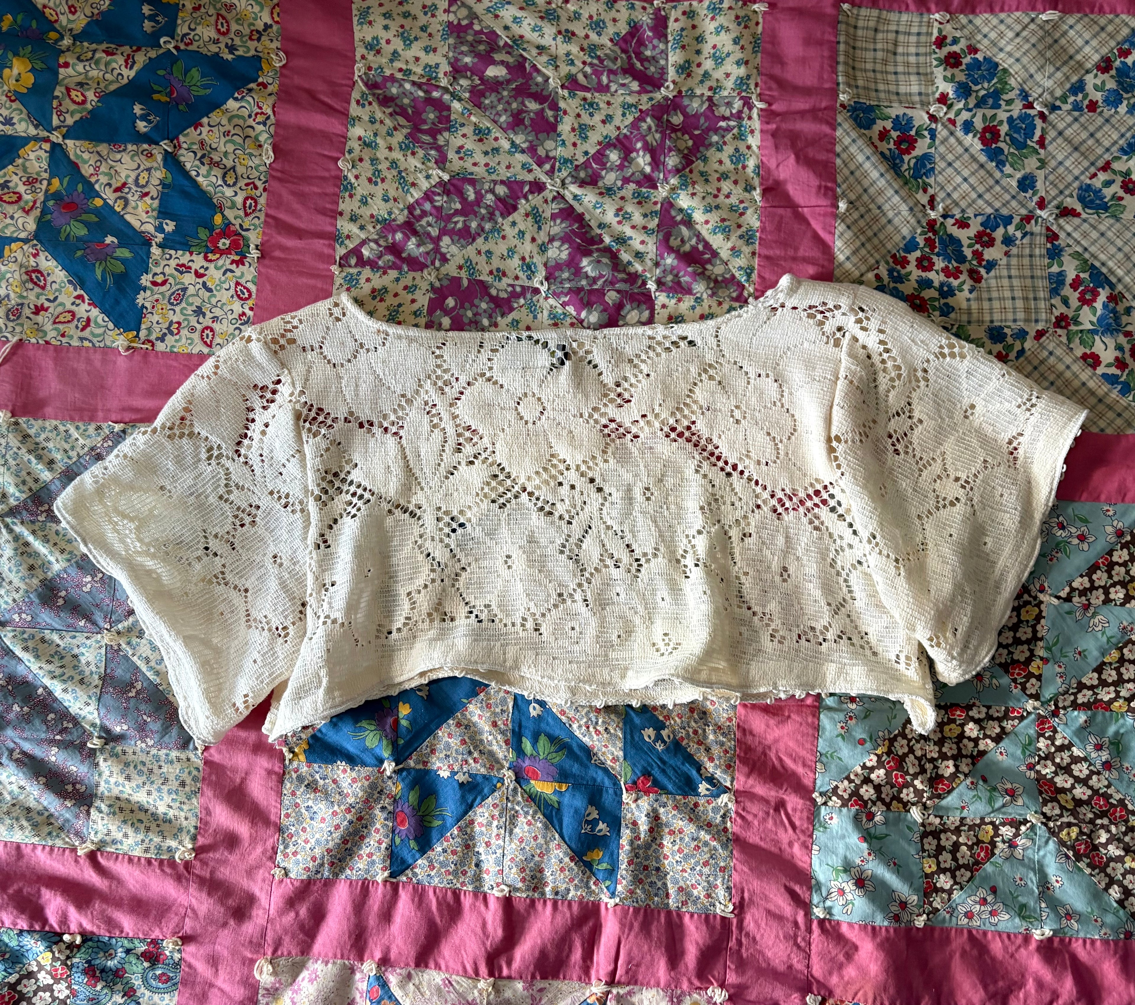 Cropped Lace Tee