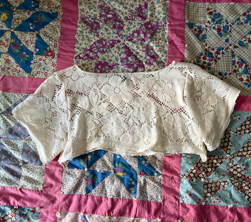 Cropped Lace Tee