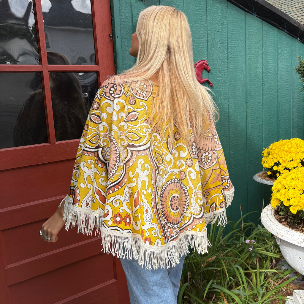 Psychedelic Print Poncho