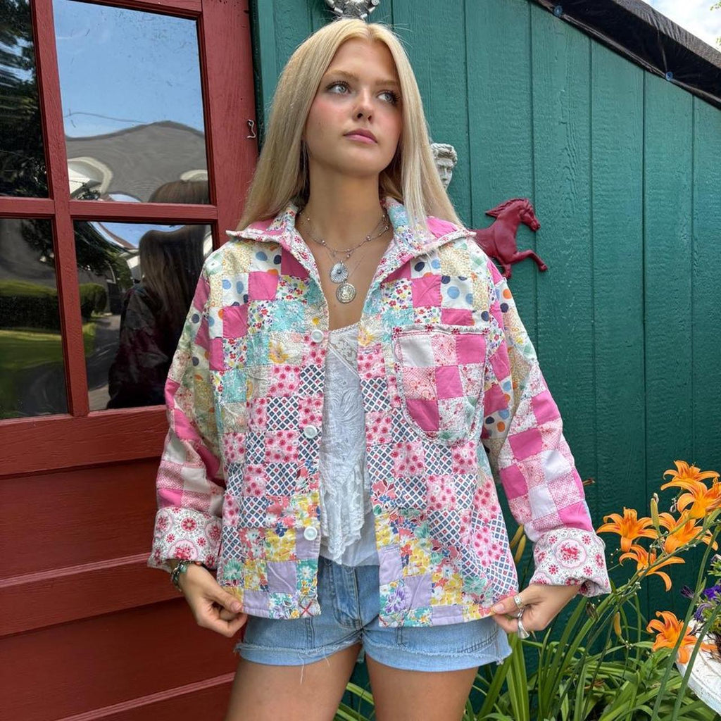 Pink Patchwork Quilt Jacket
