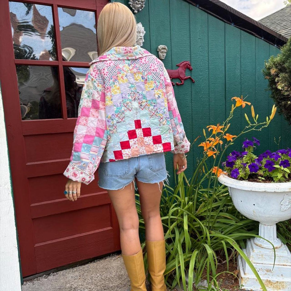 Pink Patchwork Quilt Jacket