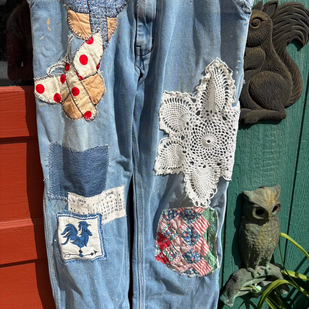 Patchwork Overalls