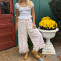 Pink Chenille Fringe Pants