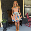 Peachy Quilt Wrap Skirt Set