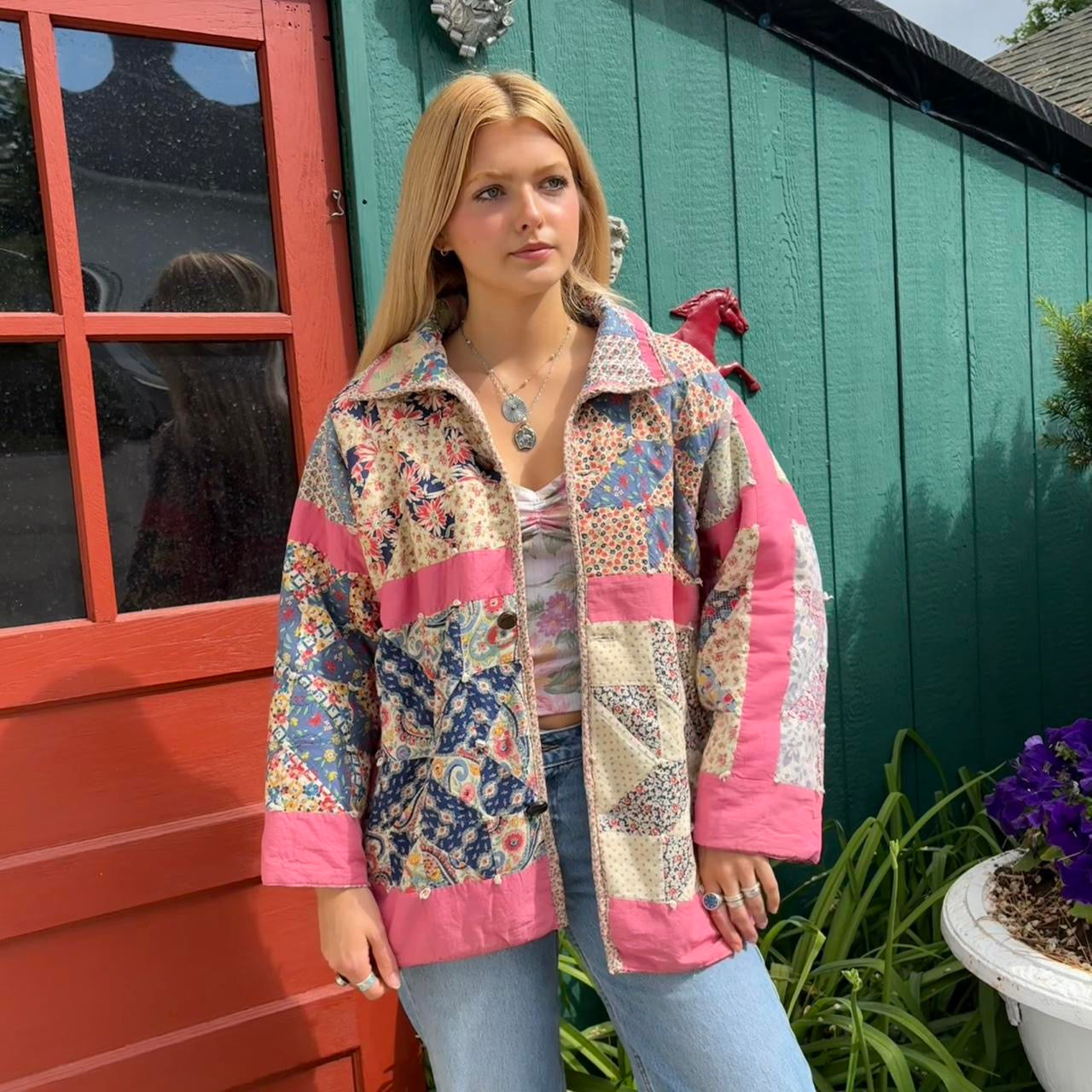 Pink Quilt Coat