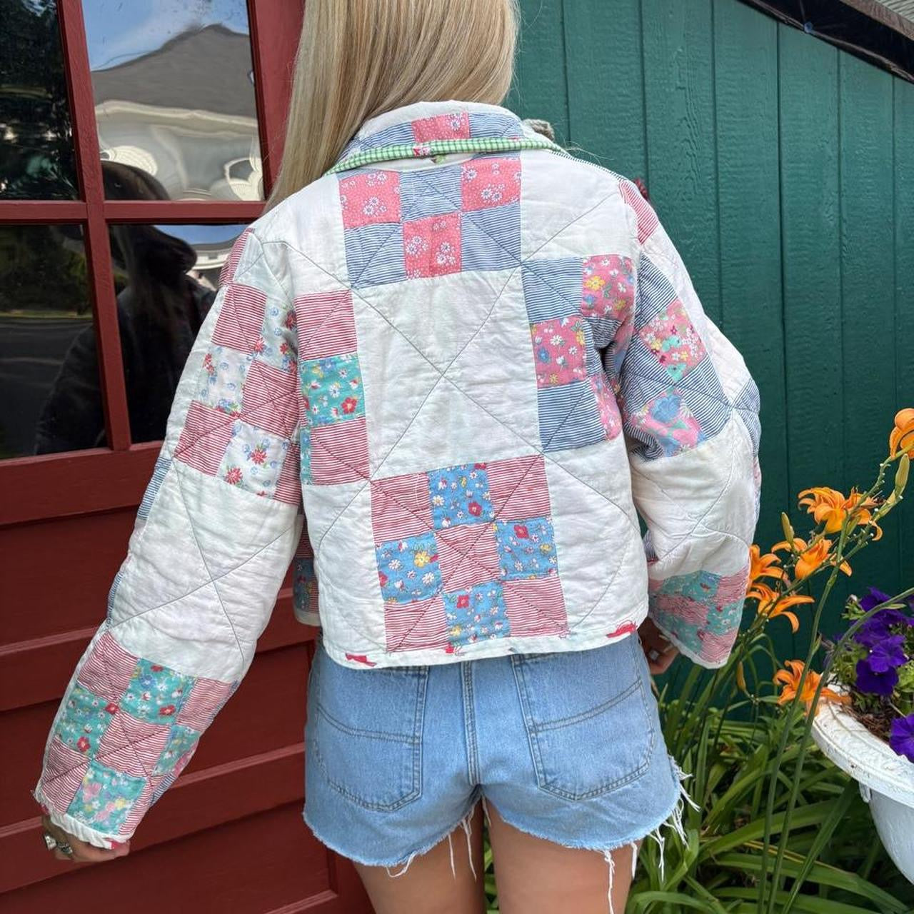 Cropped 9 Square Quilt Jacket