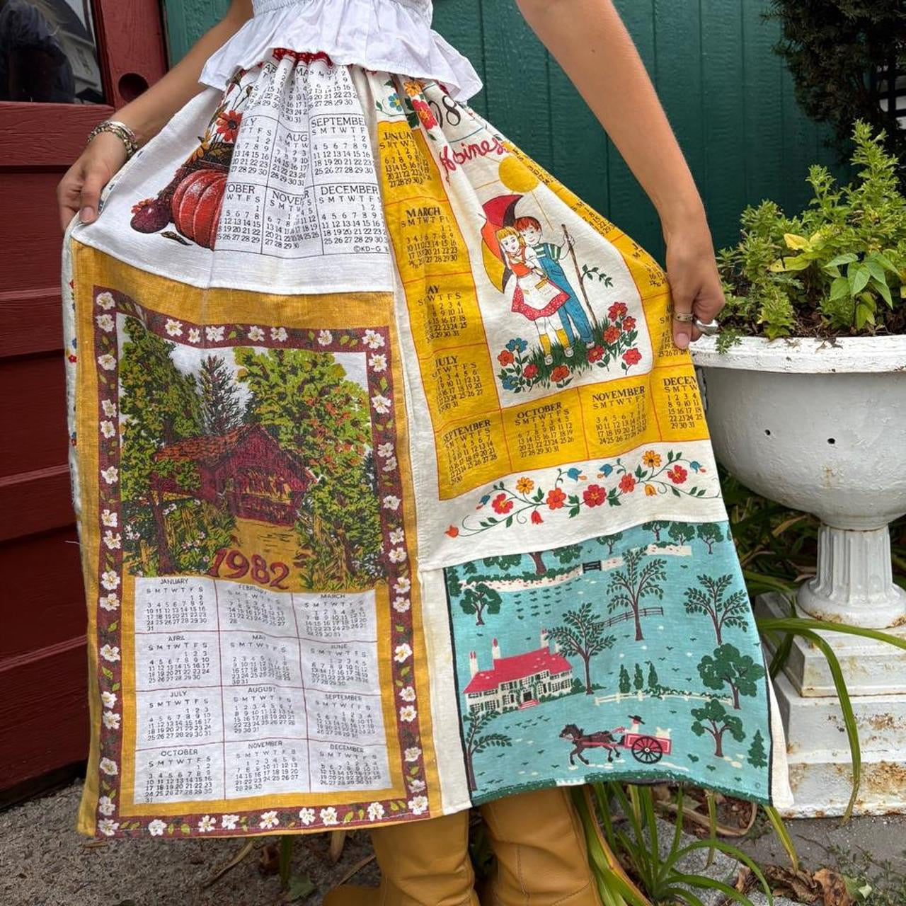Calendar Tea Towel Skirt