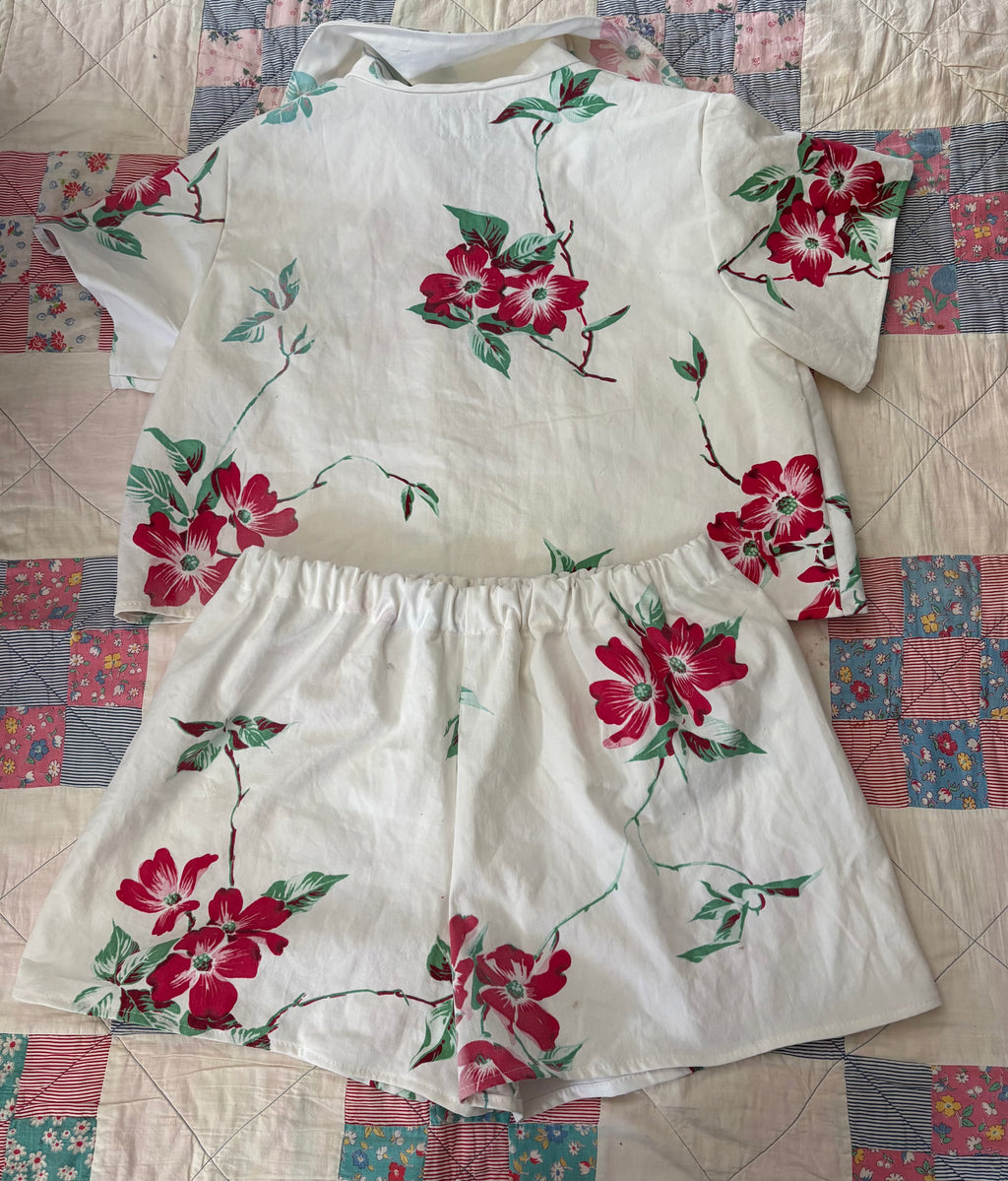 Red Floral Camp Shirt Play Set