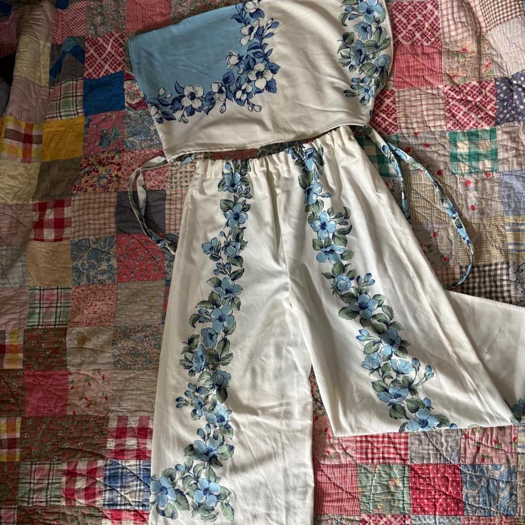 Floral Tablecloth Pants Set