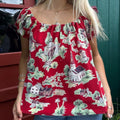 Town Print Puff Sleeve Top