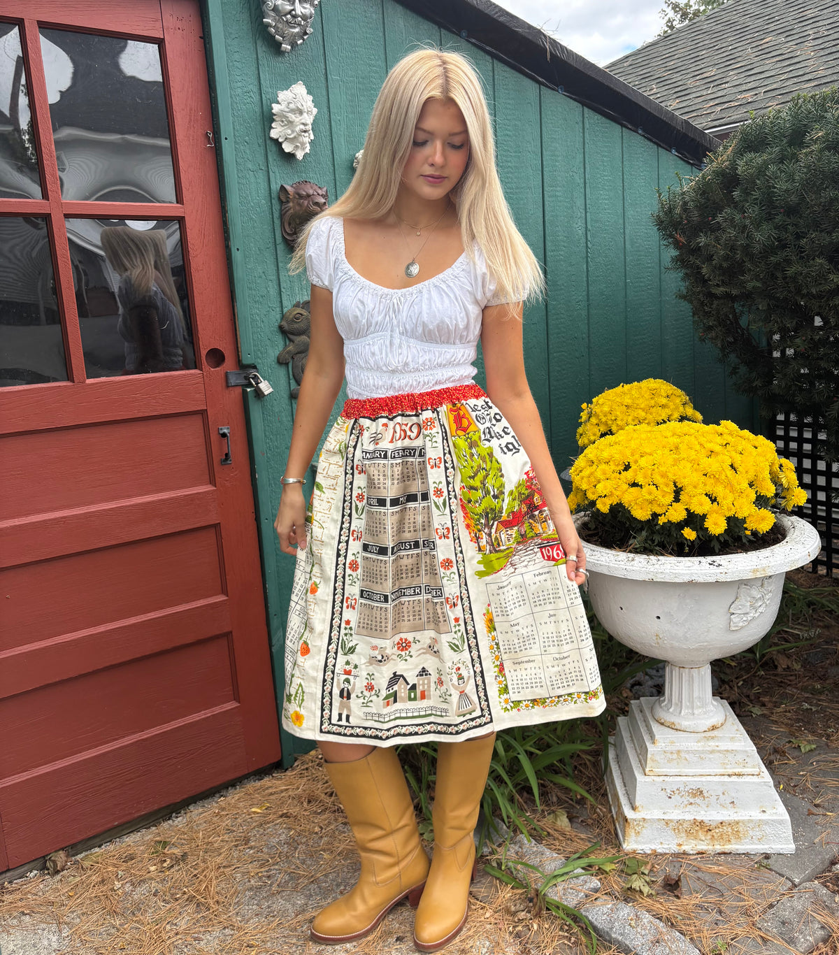 Calendar Tea Towel Skirt