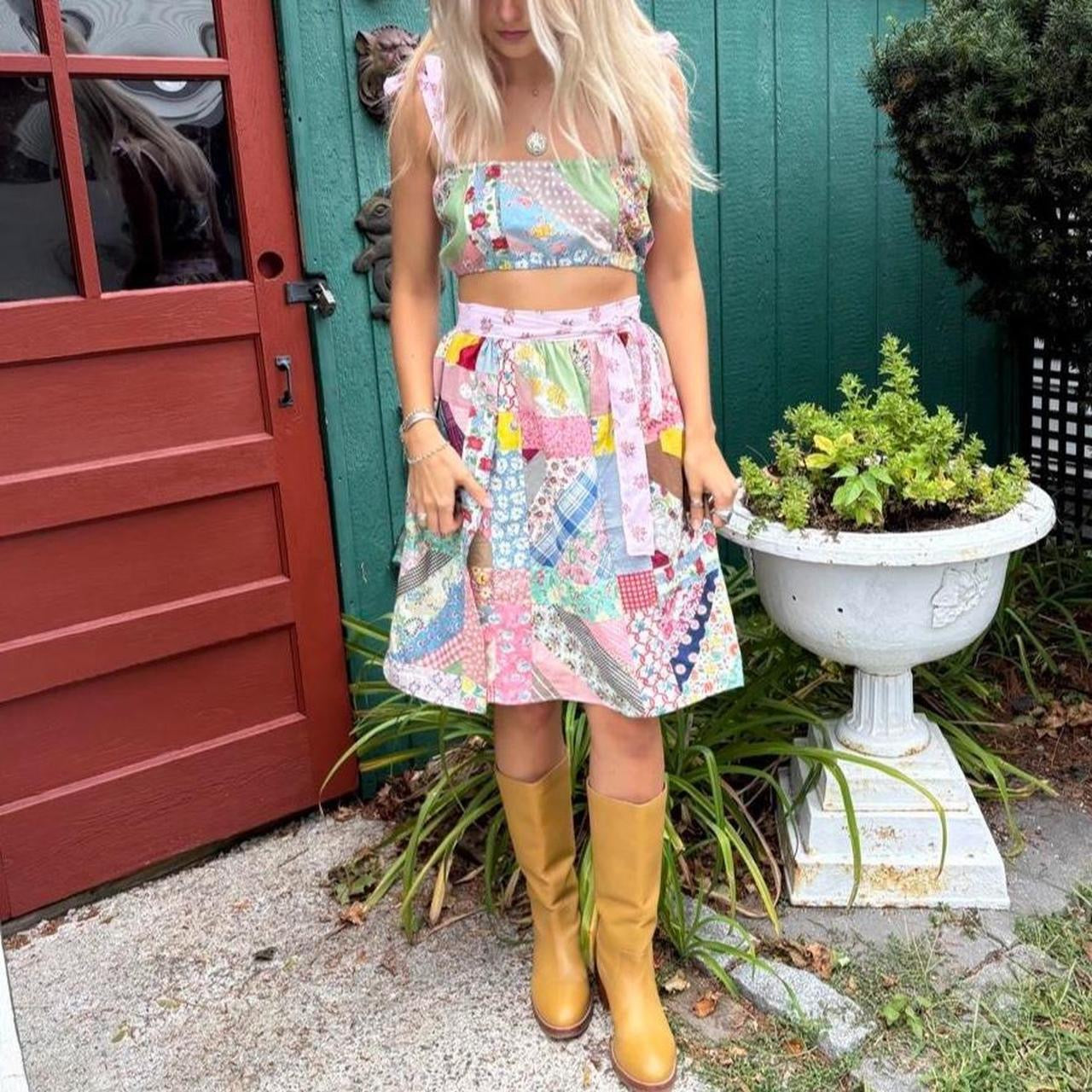Patchwork Quilt Skirt Set