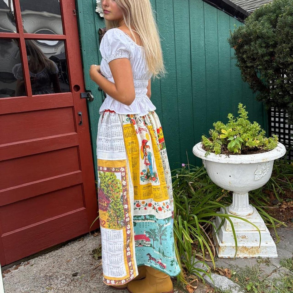 Calendar Tea Towel Skirt