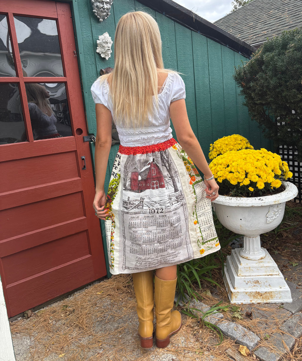Calendar Tea Towel Skirt