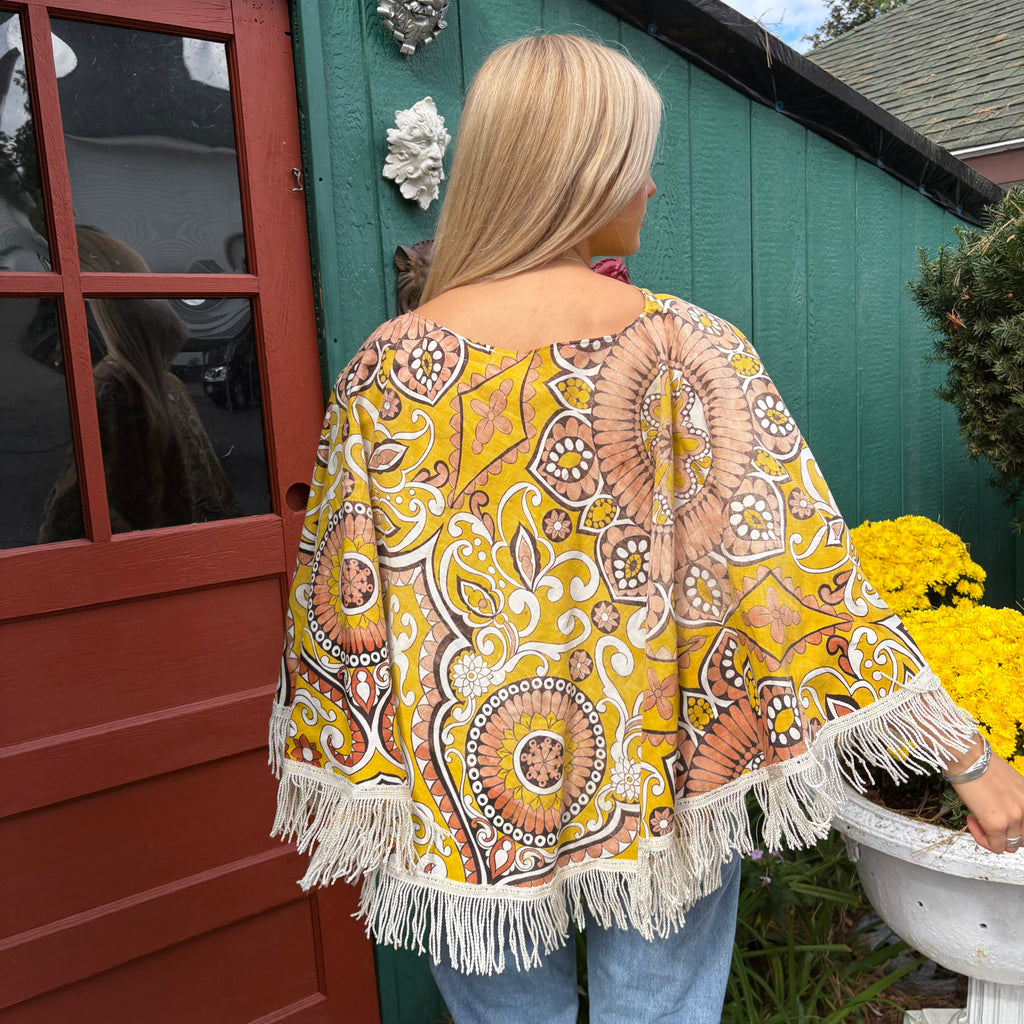 Psychedelic Print Poncho