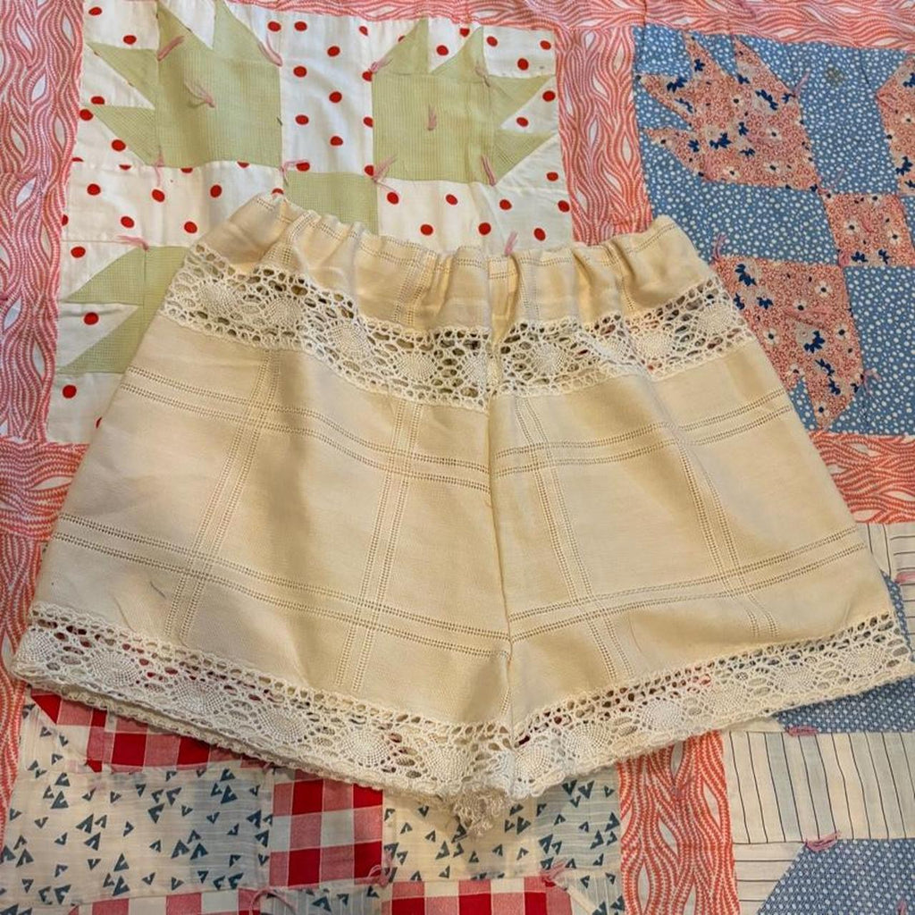 Cream Lace Shorts