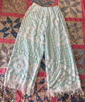 Blue Chenille Fringe Pants