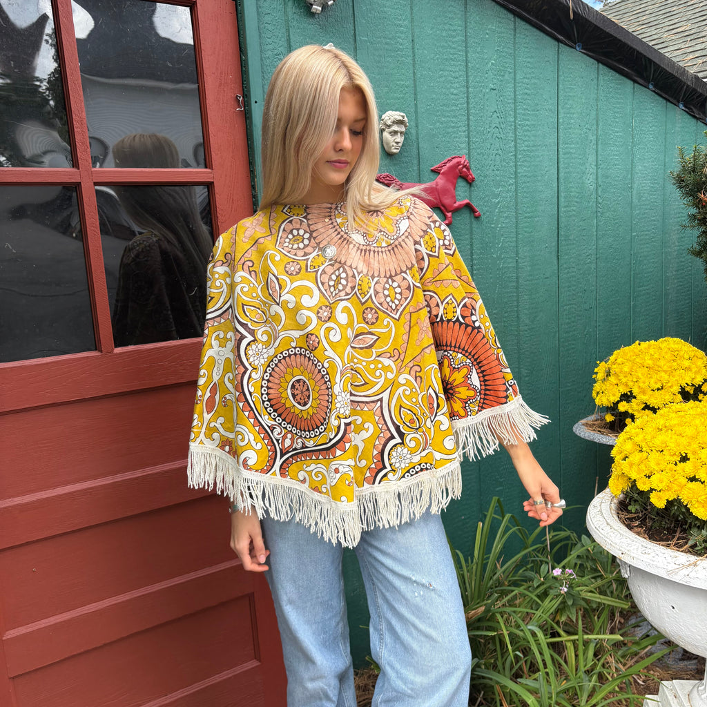 Psychedelic Print Poncho