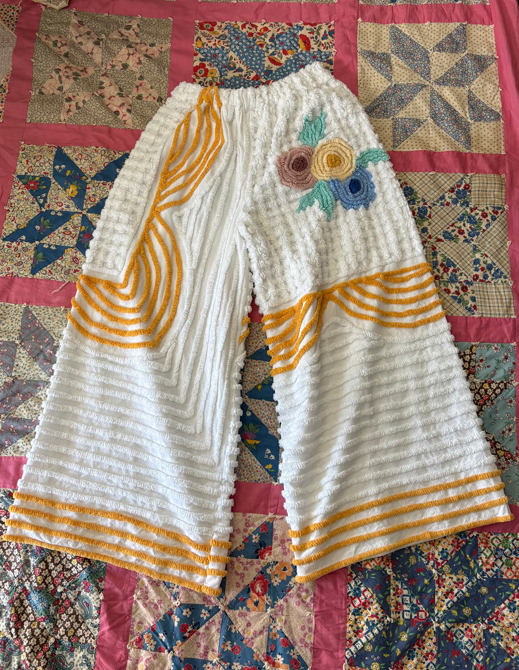Flower Chenille Pants