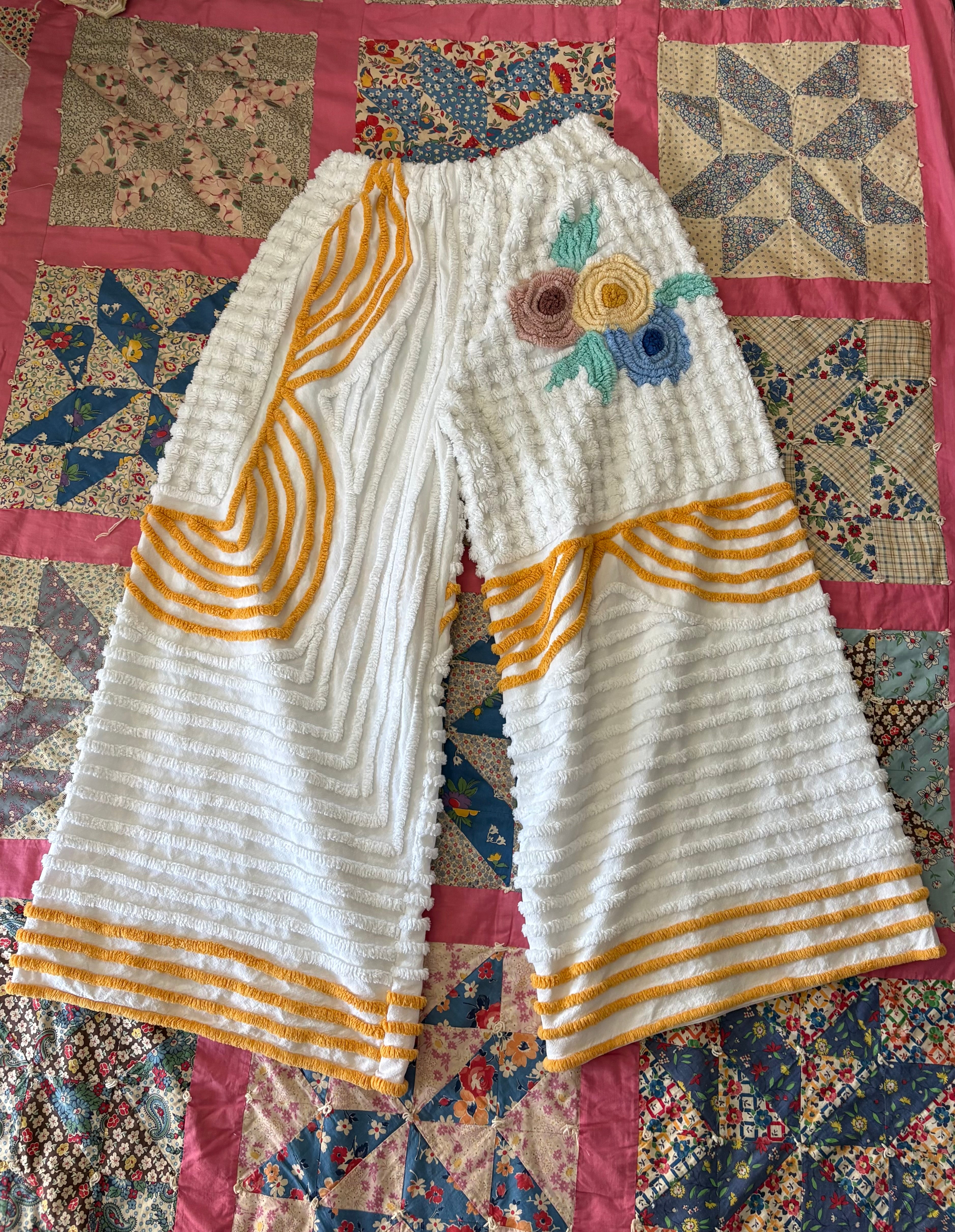 Flower Chenille Pants