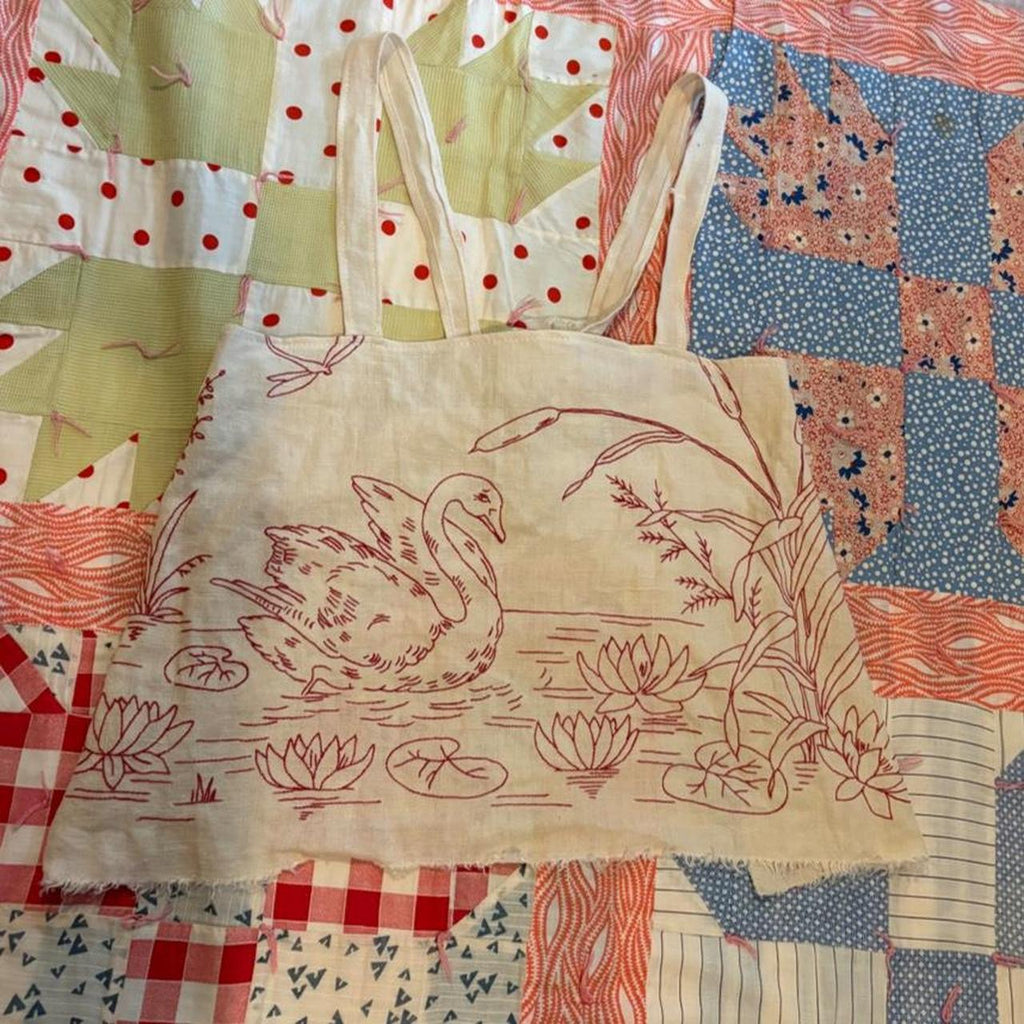 Redwork Swan Camisole
