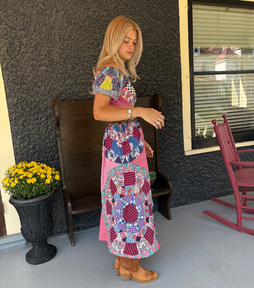 Circle Quilt Wrap Skirt And Top Set