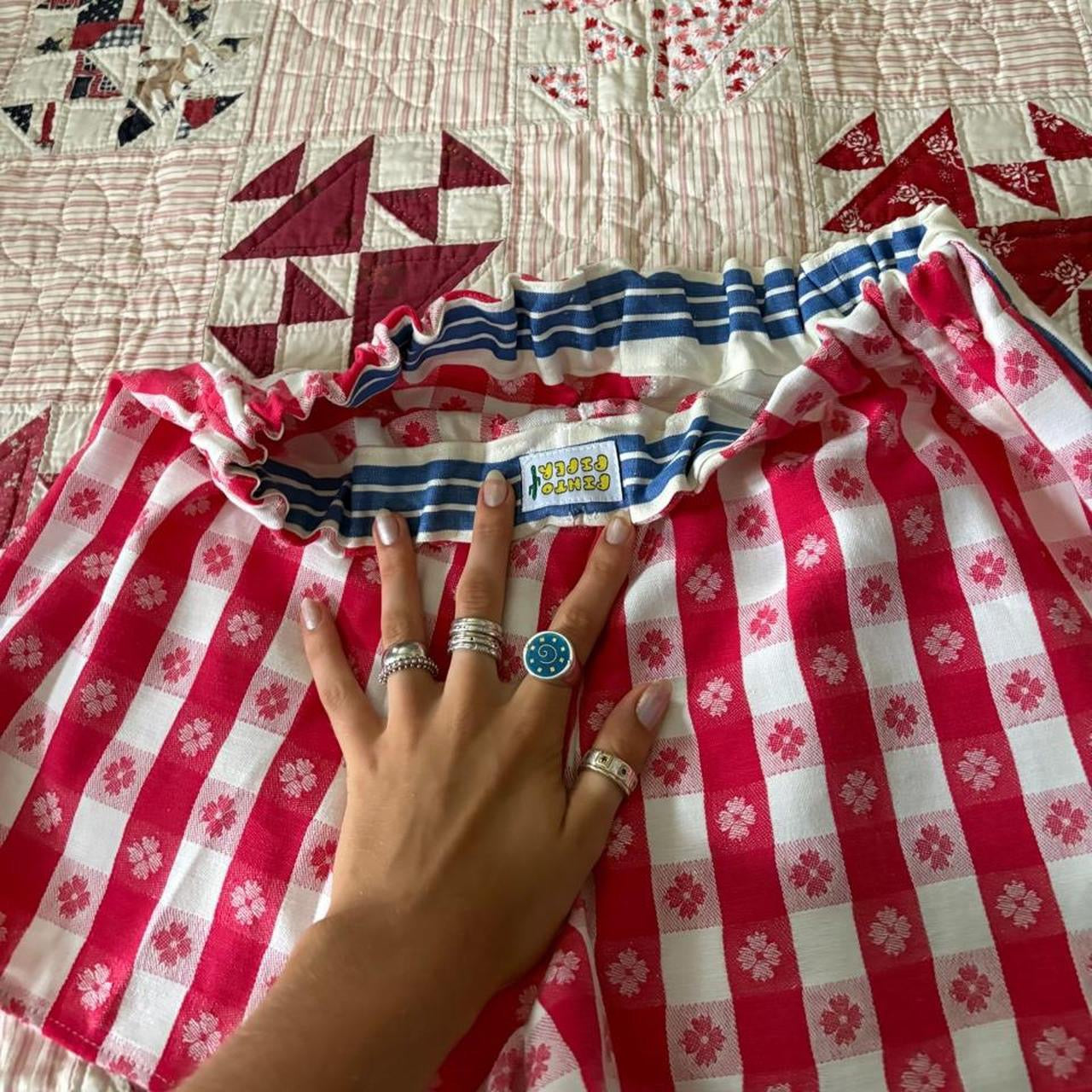 Gingham Fork And Spoon Shorts