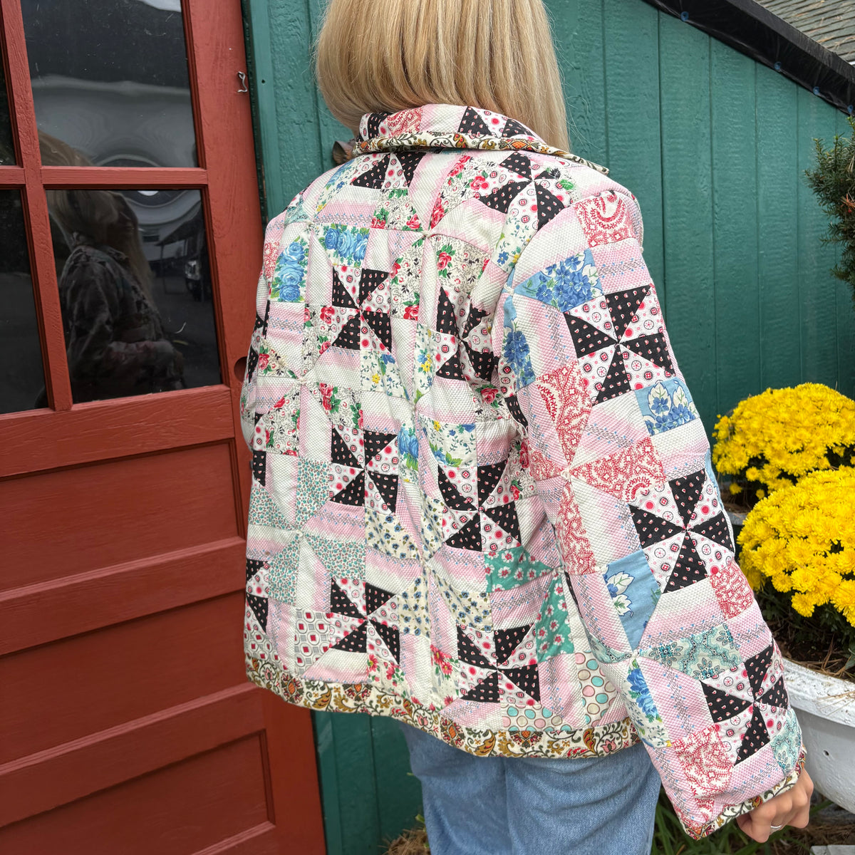 Pink Pinwheel Quilt Coat