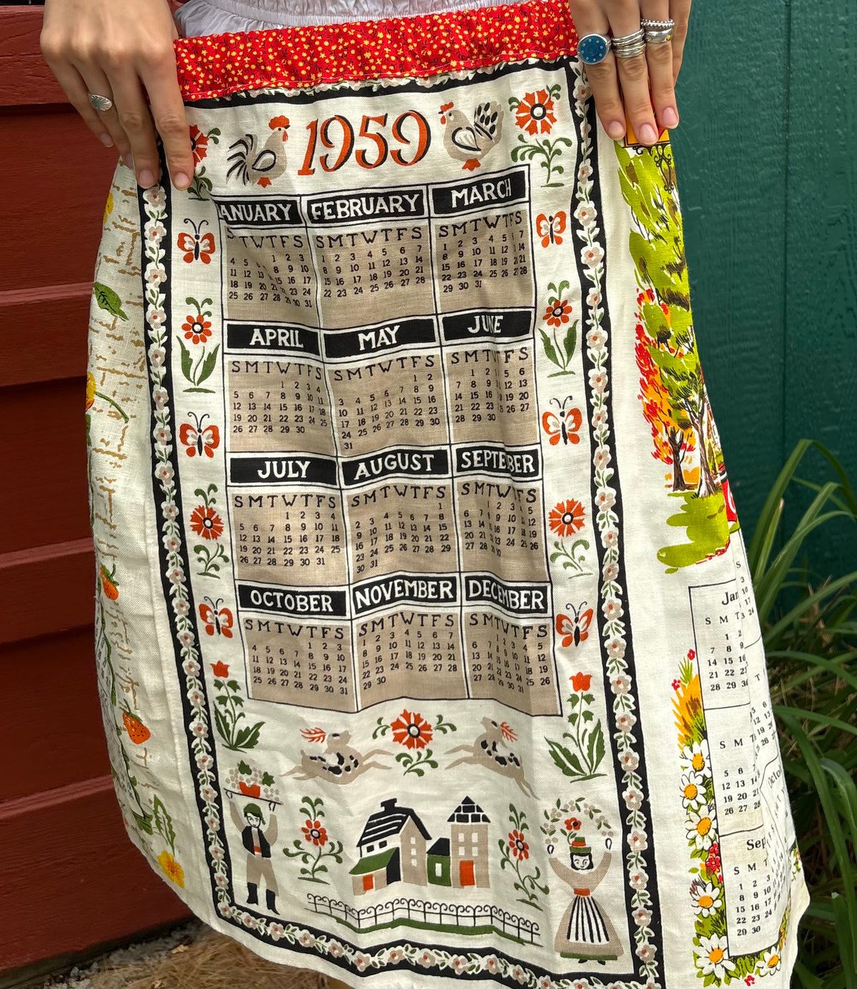 Calendar Tea Towel Skirt