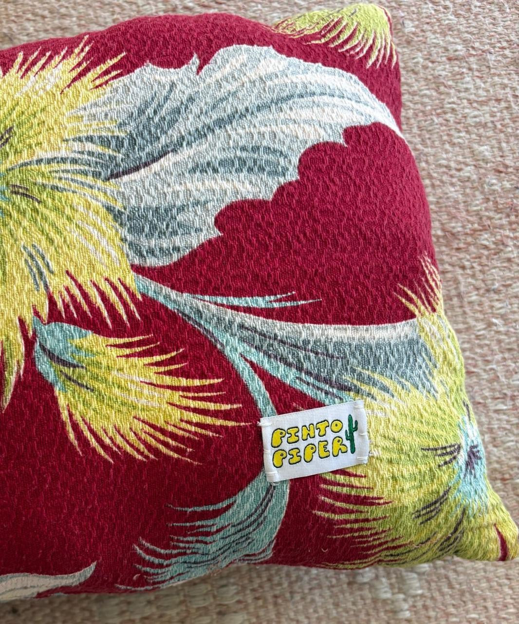 Cowboy Barkcloth Pillow