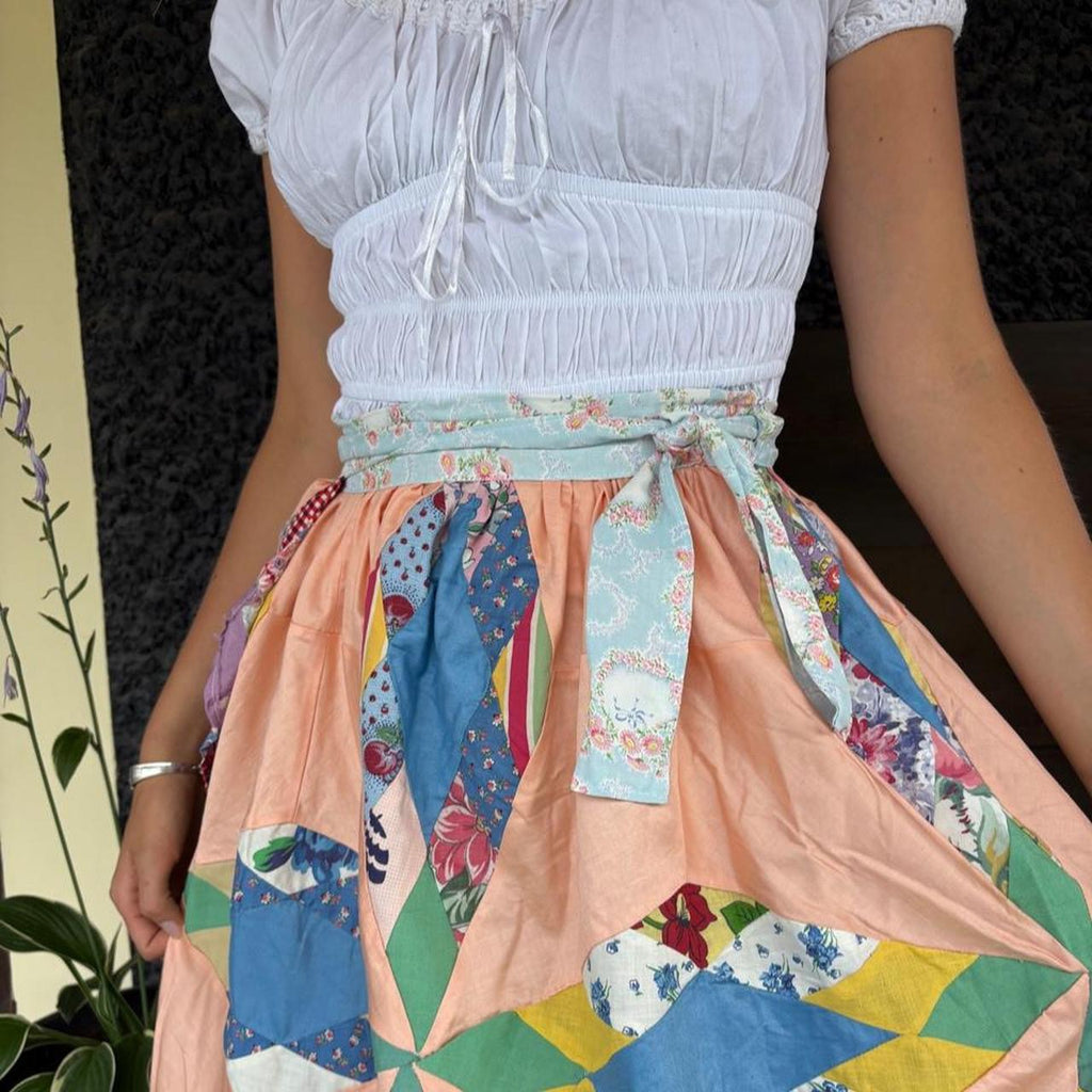 Peachy Quilt Wrap Skirt