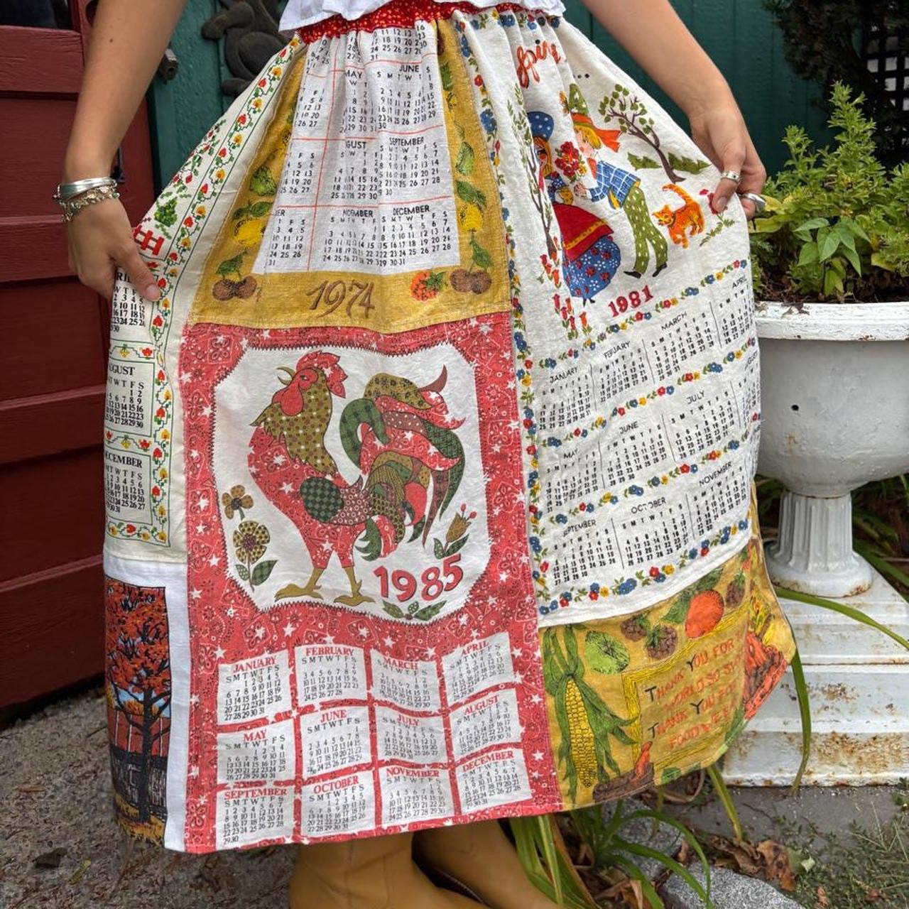 Calendar Tea Towel Skirt