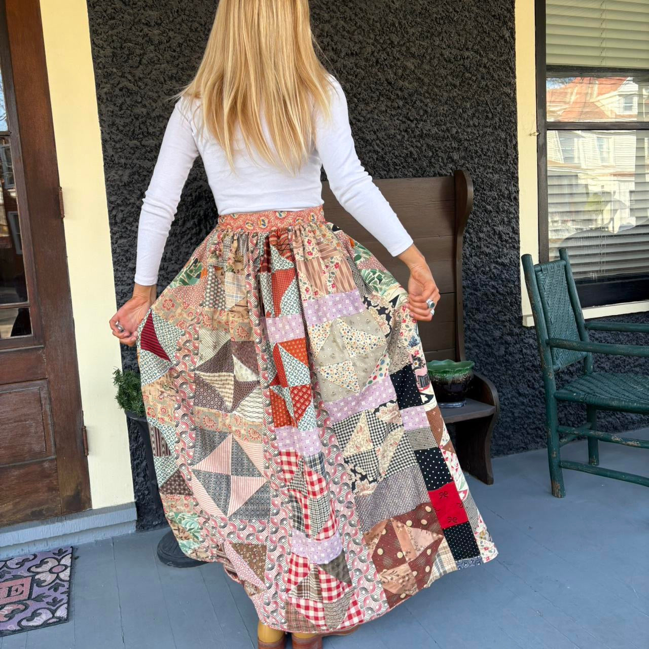 Patchwork Quilt Wrap Skirt