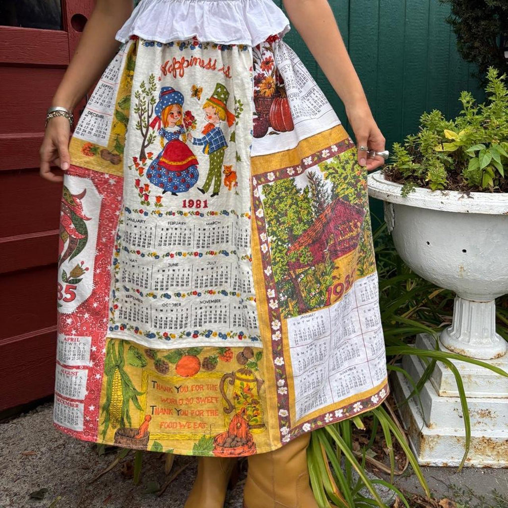 Calendar Tea Towel Skirt