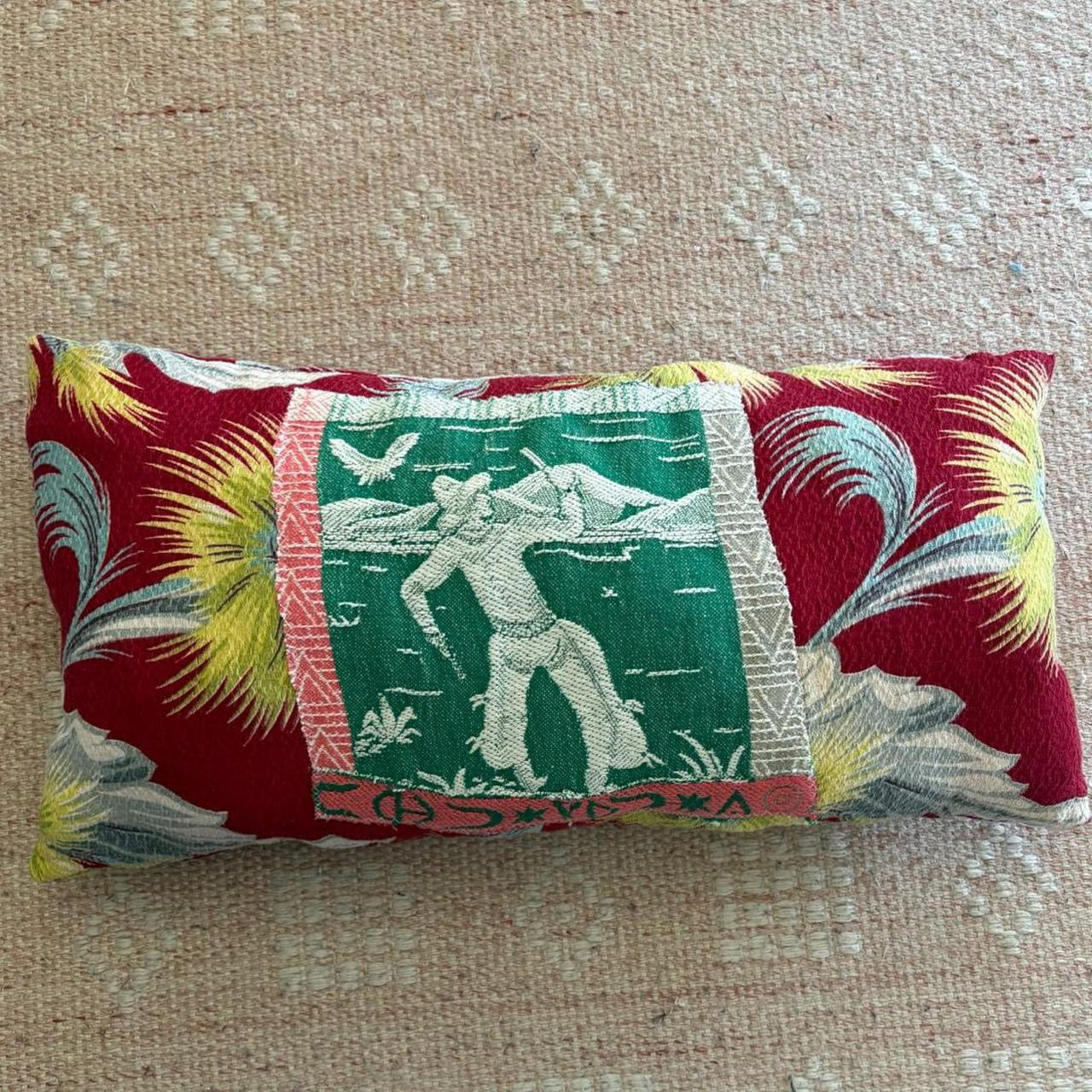 Cowboy Barkcloth Pillow