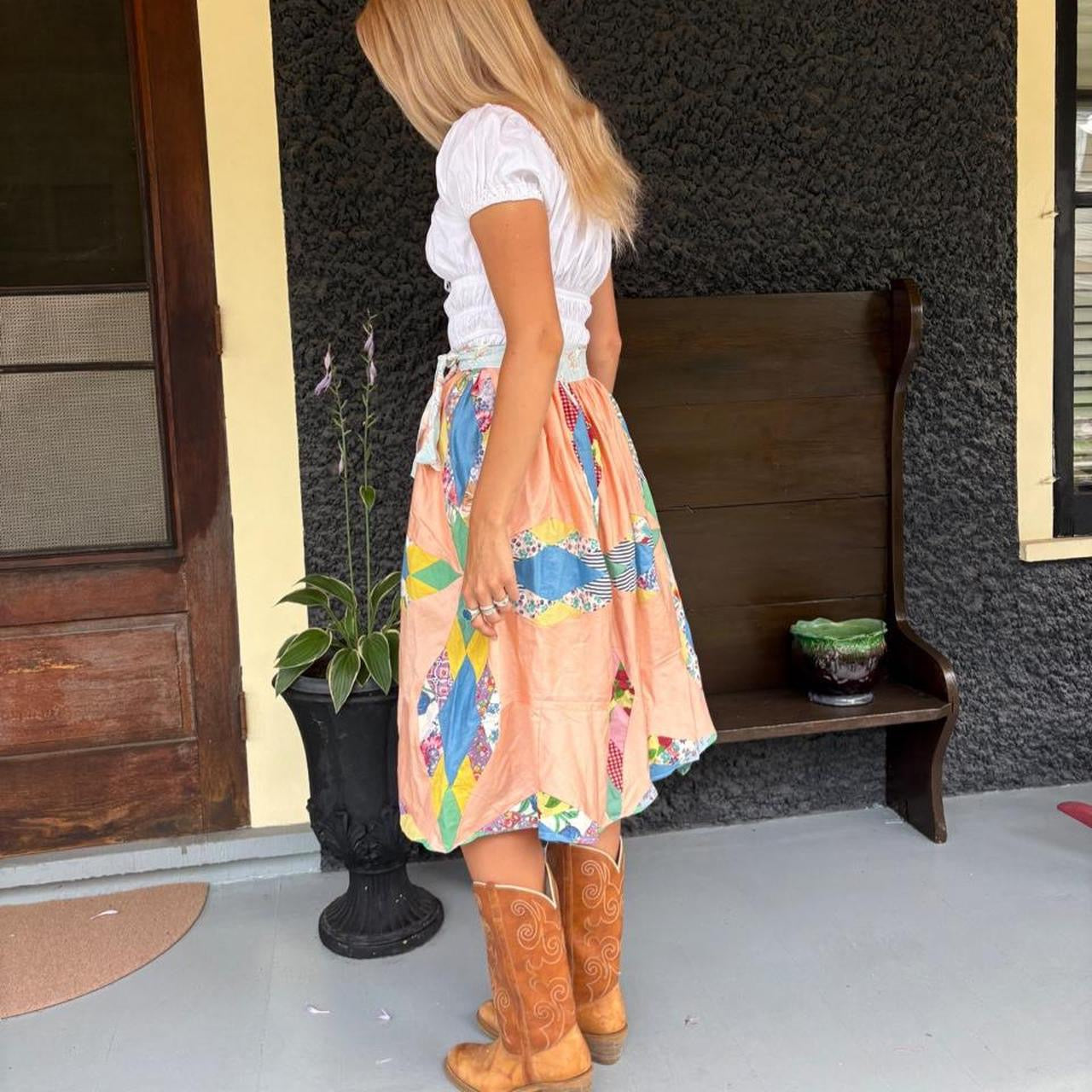 Peachy Quilt Wrap Skirt