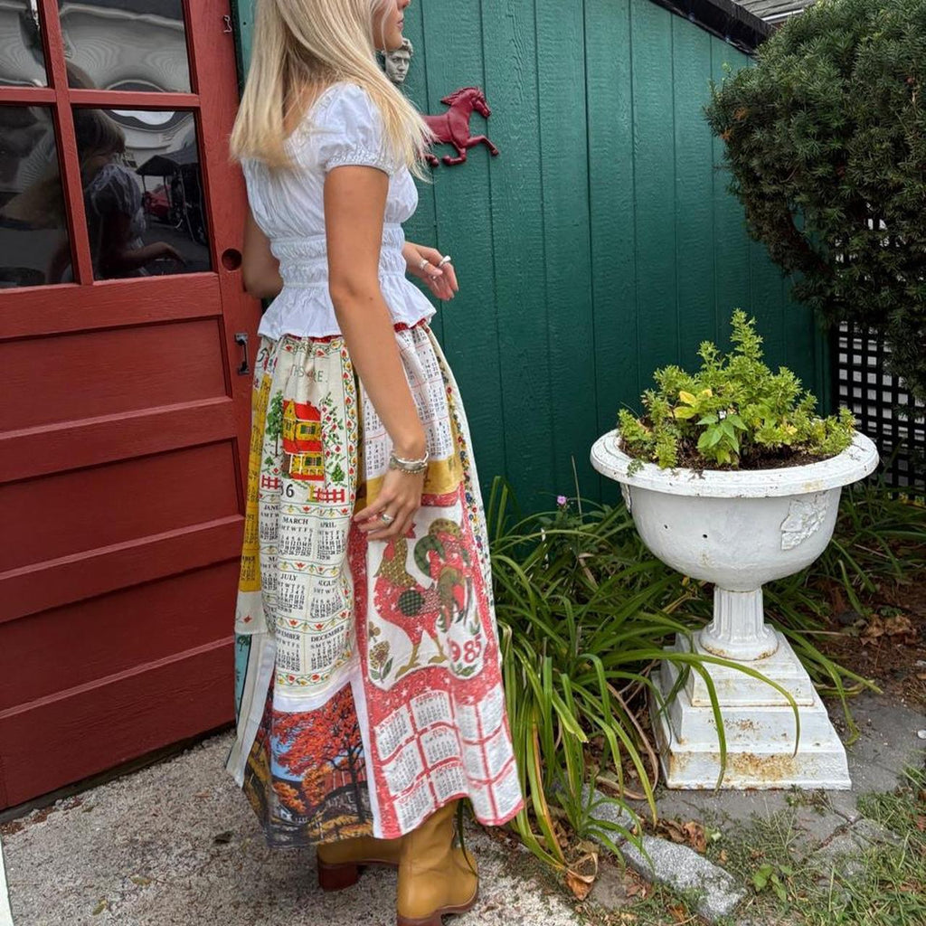 Calendar Tea Towel Skirt