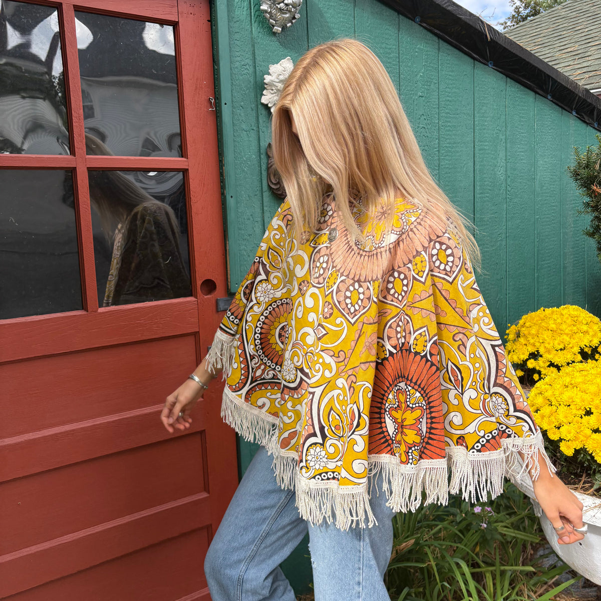Psychedelic Print Poncho