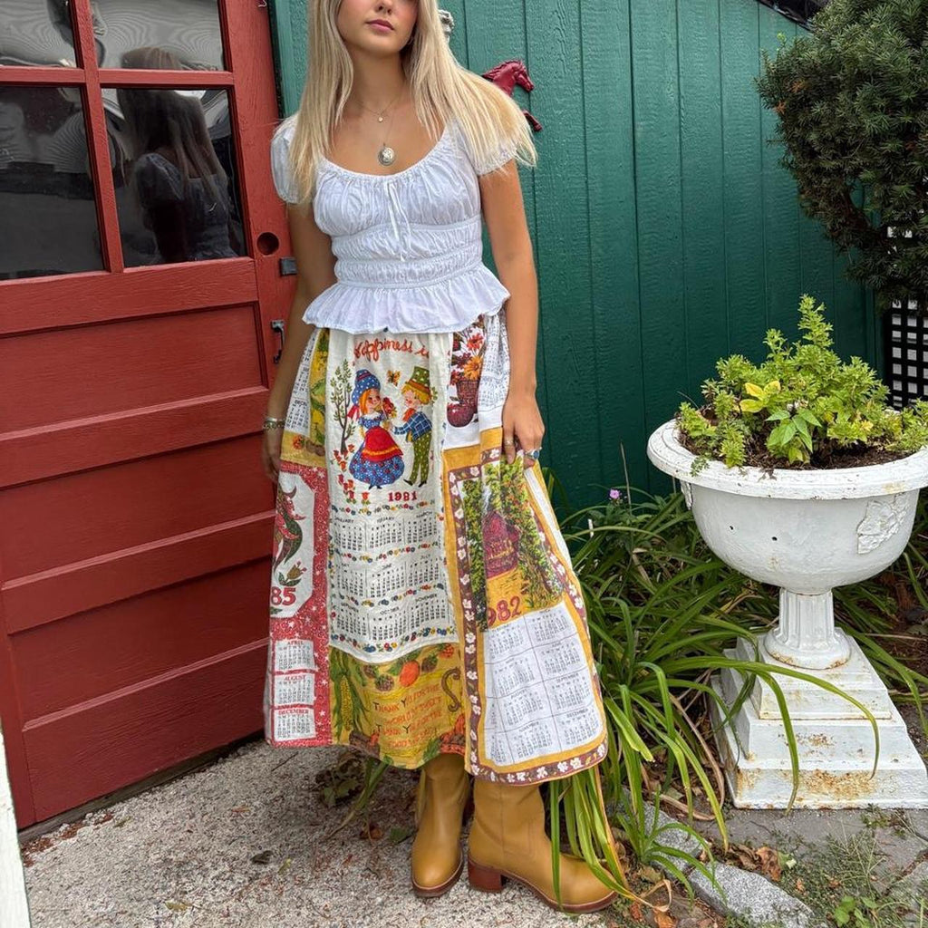 Calendar Tea Towel Skirt