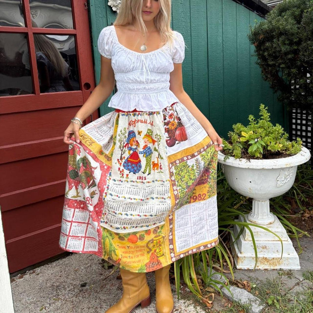 Calendar Tea Towel Skirt