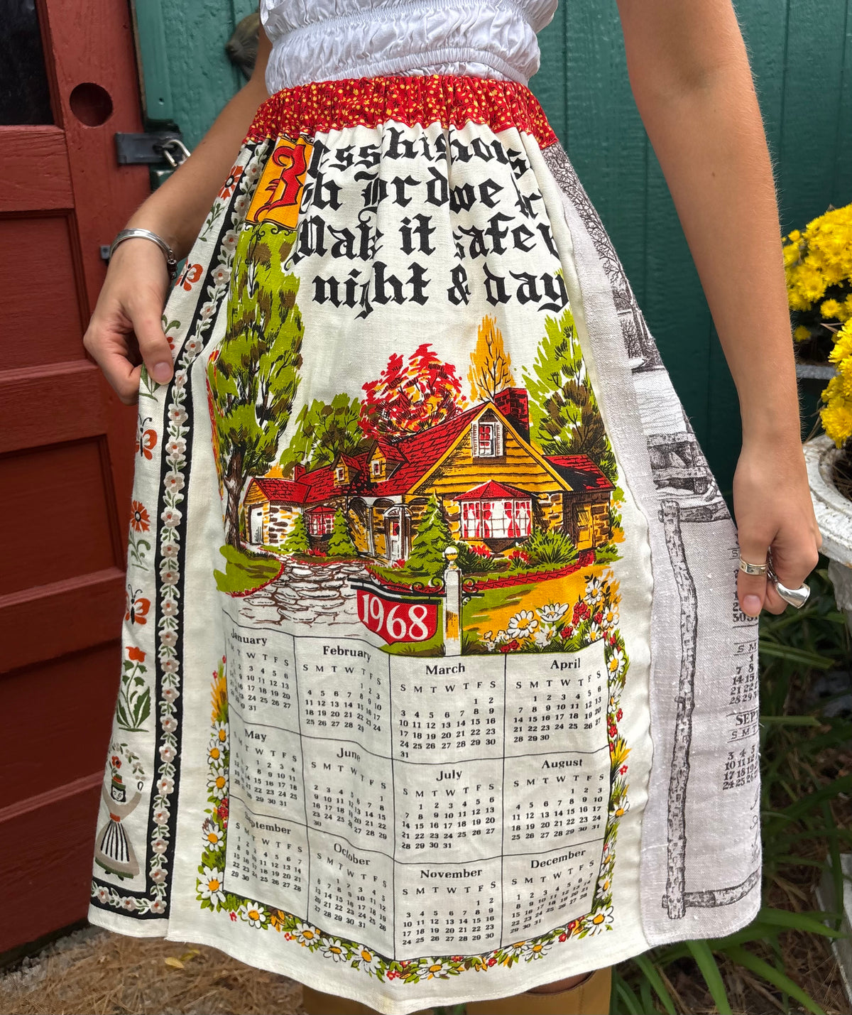 Calendar Tea Towel Skirt