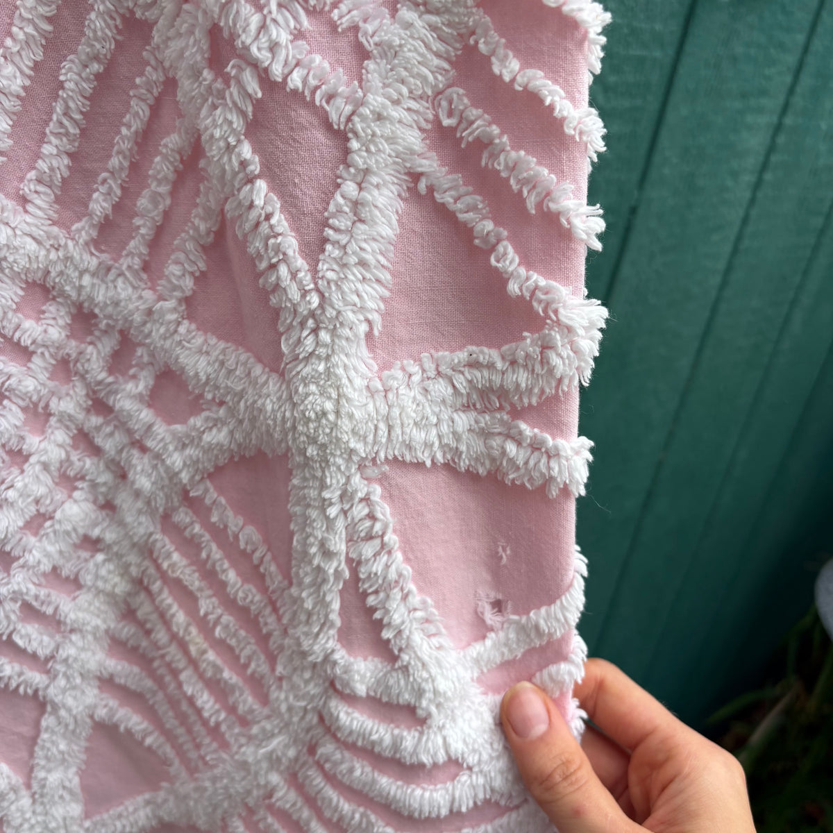 Pink Chenille Fringe Pants