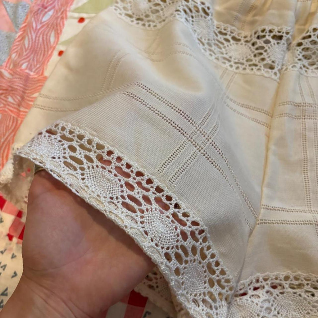 Cream Lace Shorts