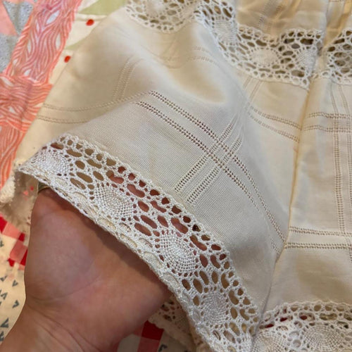 Cream Lace Shorts