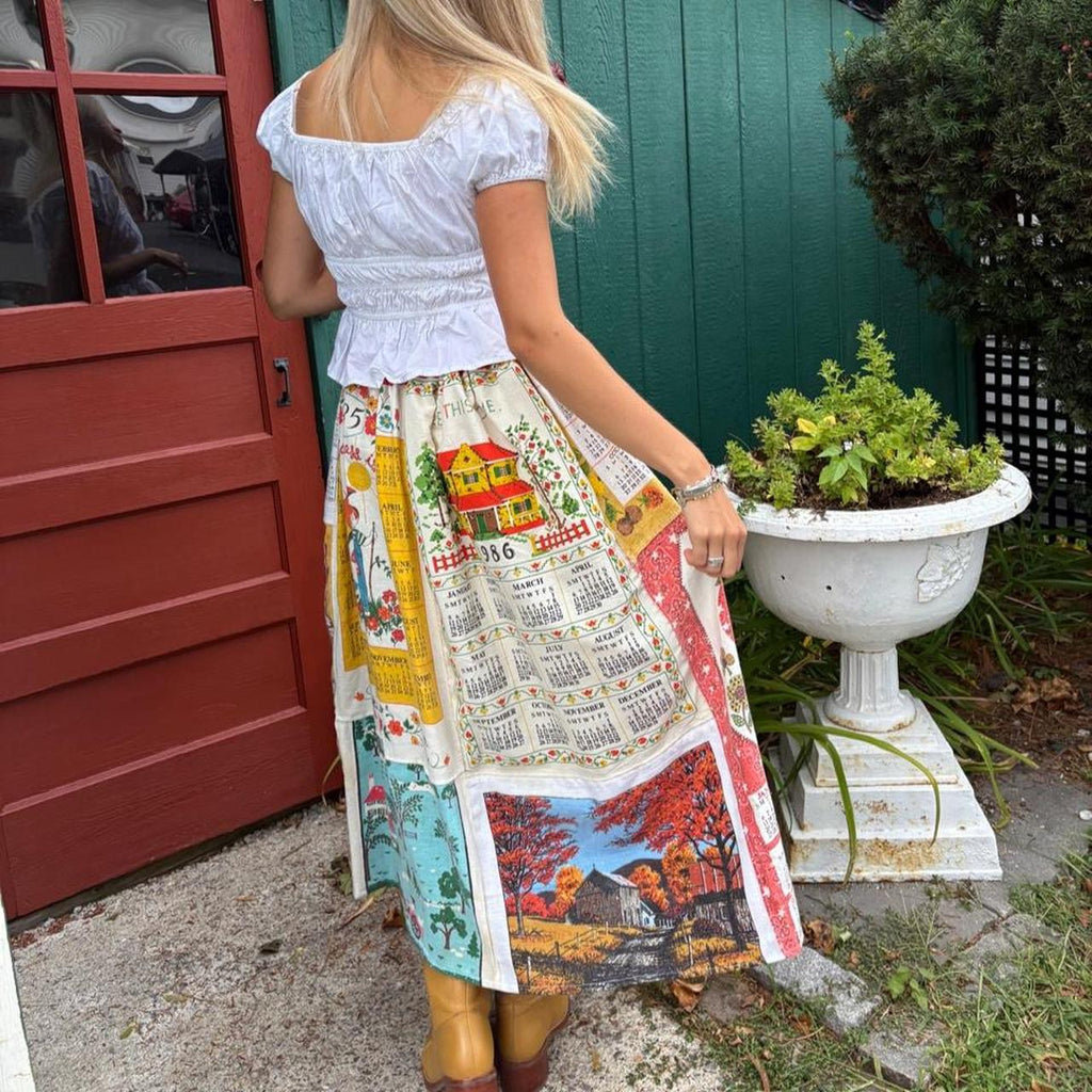 Calendar Tea Towel Skirt