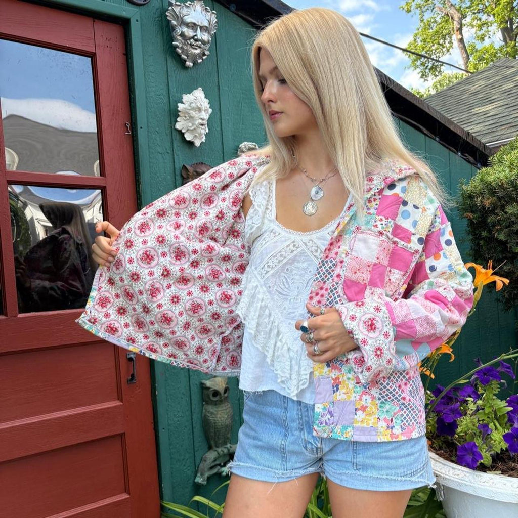 Pink Patchwork Quilt Jacket