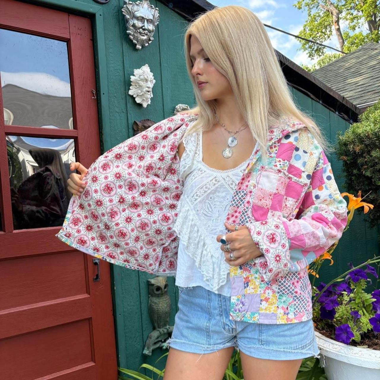 Pink Patchwork Quilt Jacket
