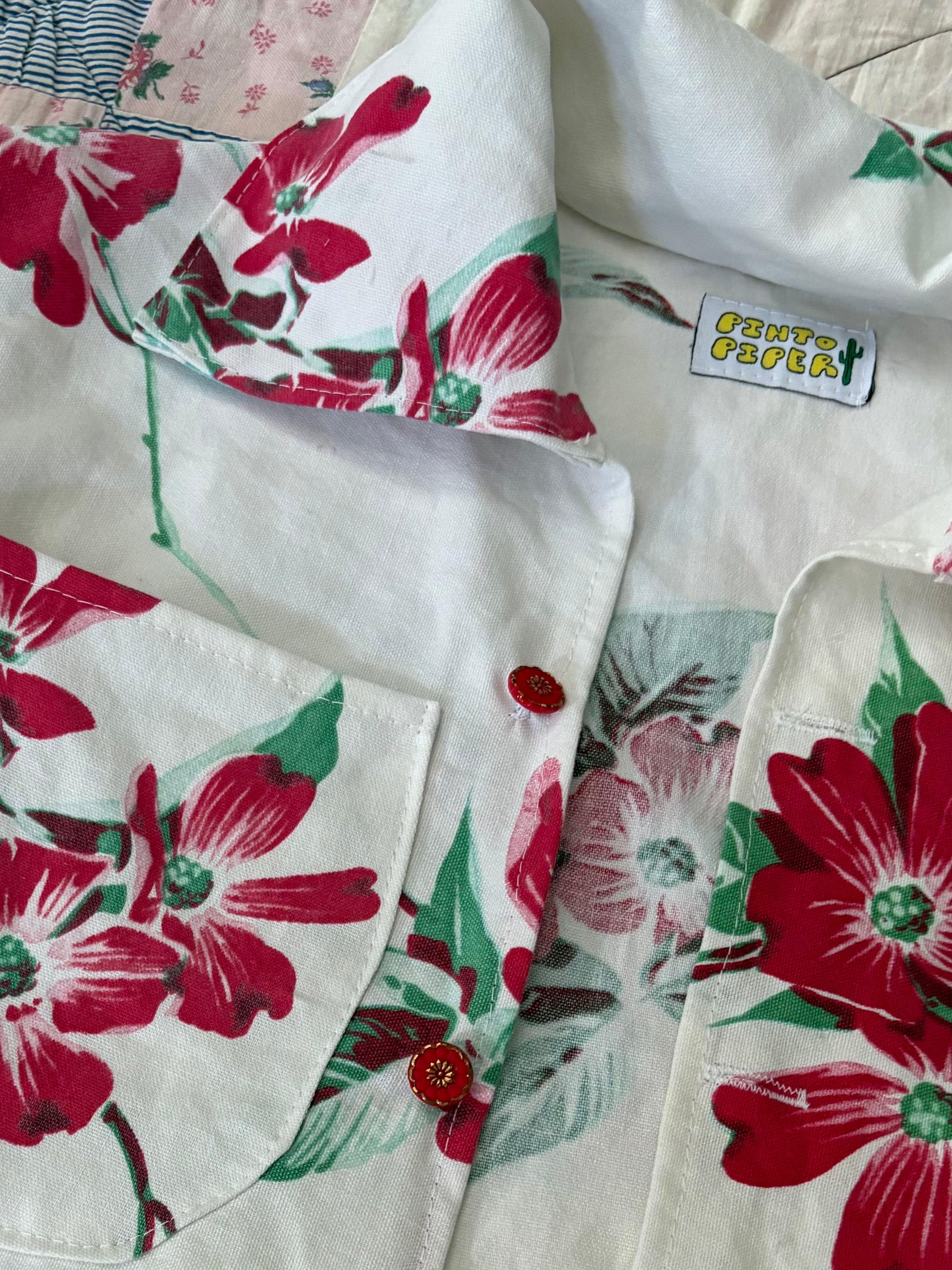 Red Floral Camp Shirt Play Set