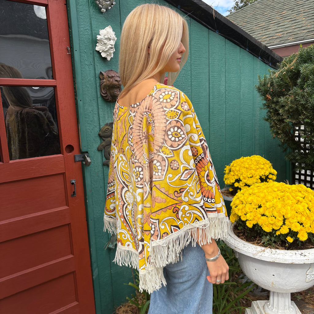 Psychedelic Print Poncho